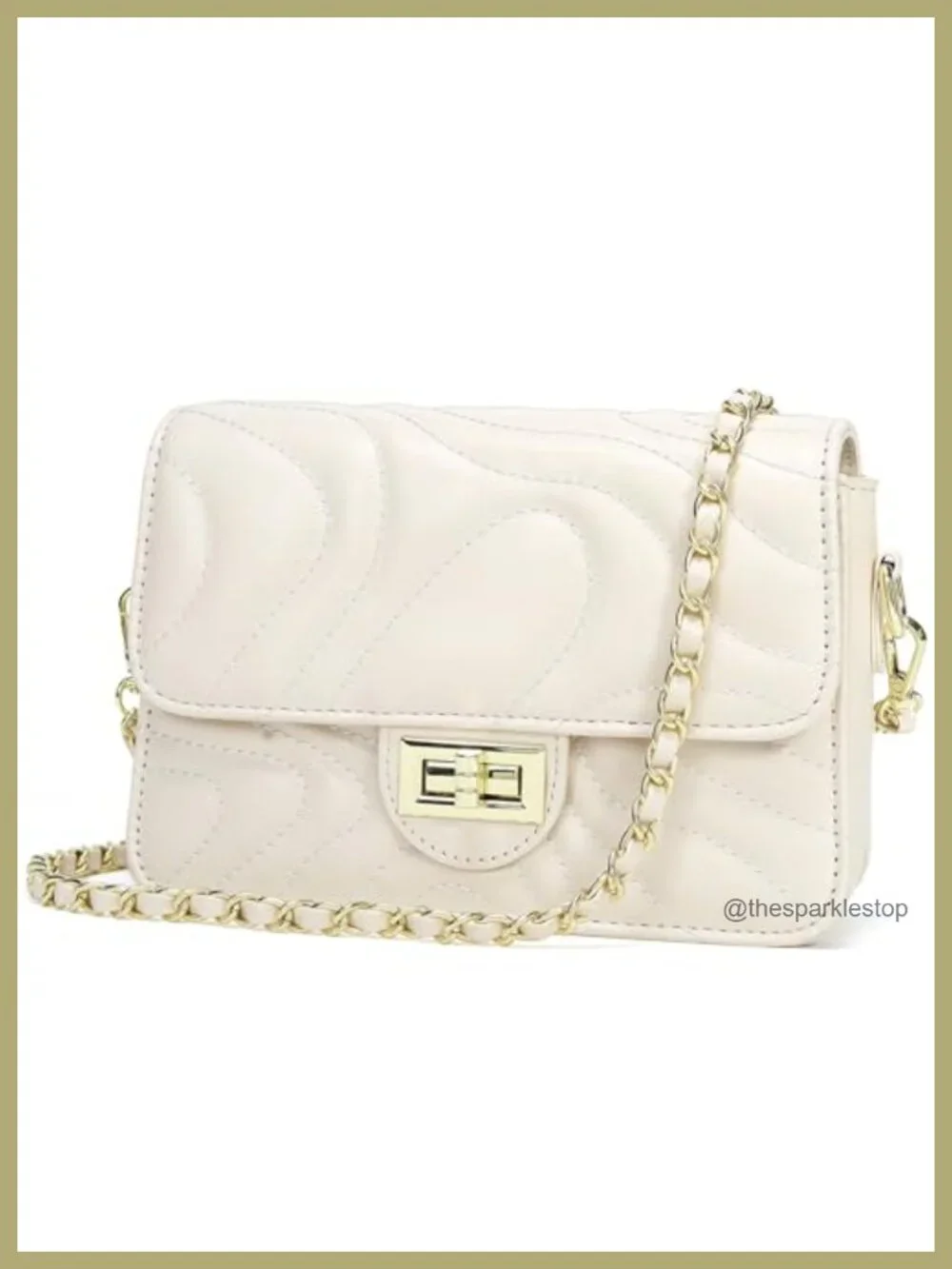 Small Quilted Crossbody Purse for Women Trendy Ladies Shoulder Bag PU Leather